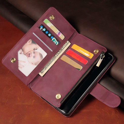 OPPO A72 5G/PDYM20 PDYT20 케이스 용 가죽 지갑 마그네틱 지퍼 모바일 레트로 플립 카드 스탠드