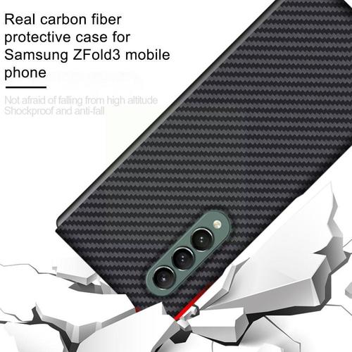 1PCS 삼성 갤럭시 Z에 대한  탄소 섬유 케이스 전화 3에 접기 모바일 커버 3 Z ANTI-FALL ULTRATHIN SH E0R3