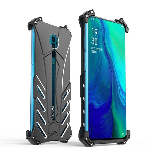 R-JUST 케이스 OPPO RENO 3 금속 알루미늄 고강도 프로텍션 SHOCKPROOF PHONE COVER SHELL FOR RENO3