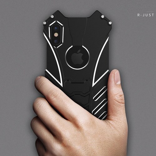 R-JUST 전화 케이스 APPLE IPHONE X 10 COVER ARMOR 알루미늄 합금 금속 CAPINHAS COQUE FOR XS MAX XR