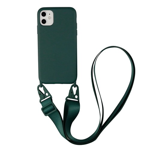 아이폰 11 프로 맥스 6 7 8 플러스 XS 코드에 대 한 스트랩 넥 로프와 럭셔리 실리콘 체인 목걸이 휴대 전화 케이스