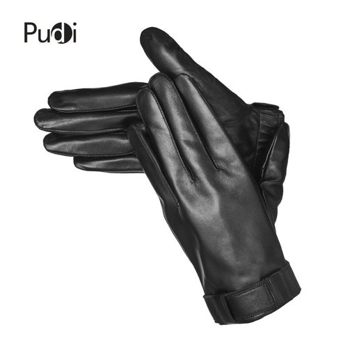 PUDI GL864 남자  천연가죽 진짜 소프트 장갑 고품질 한 블랙 색상