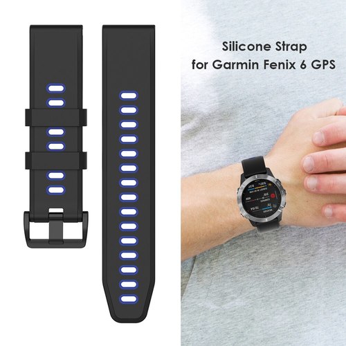 시계 밴드 외부 장식 부품 GARMIN FENIX 6 GPS/6 PRO/6 사파이어 GPS 용 실리콘 스마트 팔찌 스트랩