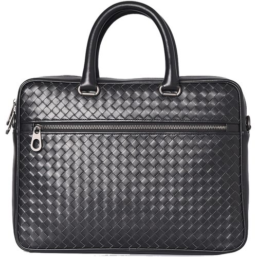남자 가방 미니 서류 핸드백 가죽 노트북 COWSKIN 정품 짠 상업 비즈니스  크기