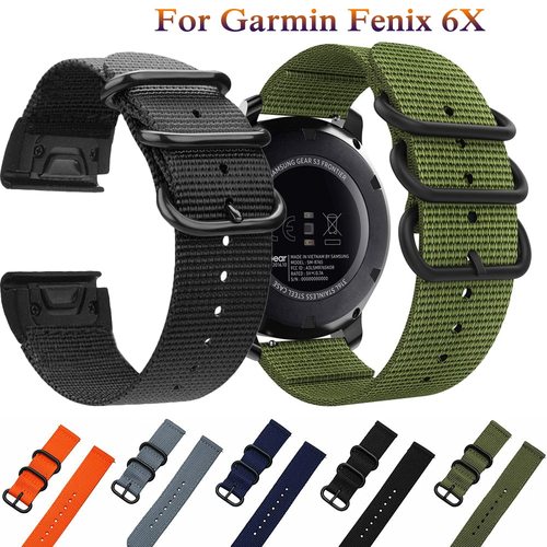 맞댄싱 나일론 클래식 스마트 시계 밴드 GARMIN FENIX 6X /6X 프로/FENIX 3/3 HR 패션 스포츠 손목 26MM 크기 스트랩