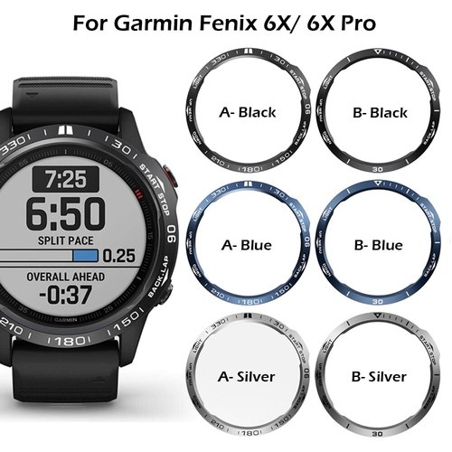 GARMIN FENIX 6X/6X PRO/6X 사파이어 시계 베젤 링, 스테인레스 스틸  시간 단위 접착 방지 스크래치 커버 링