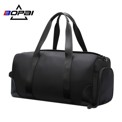 BOPAI-남성 여행 핸드백 대용량 더플 수하물 주말 가방 짧은 방수 남성 스포츠