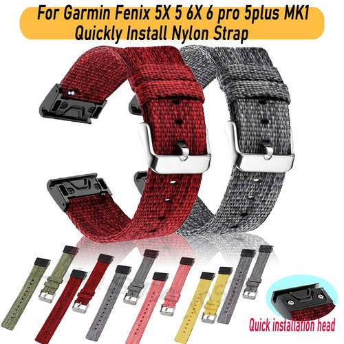GARMIN FENIX6 6X PRO EASYFIT CORREA BAND /FENIX 5X 5 PLUS FORERUNNER935 3 나일론 스트랩 22/26MM 퀵 릴리스 시계