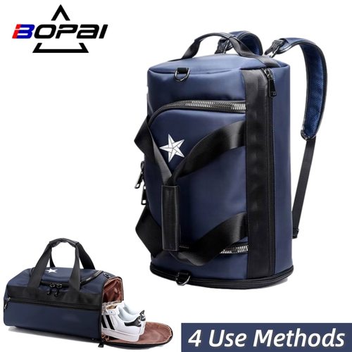 BOPAI 짐 가방  단일 숄더 핸드백 더플 백 신발을 잡아 여행 야외 스포츠