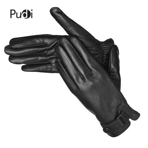 PUDI GL863 남자 천연가죽 진짜 소프트 장갑  고품질 한 블랙 색상