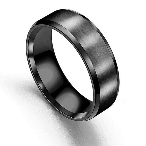 BAECYT  디자인 8MM 너비 블랙 티타늄 스테인레스 반지 여자을위한 남자 고품질의 커플 웨딩 쥬얼리