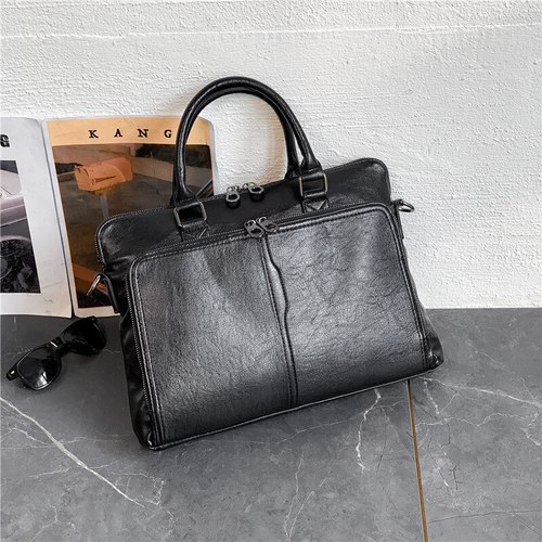 샤오미 P 패션 고품질 PU 가죽 가방, 심플 비즈니스 레저 대용량 핸드백 남성 노트북 가방