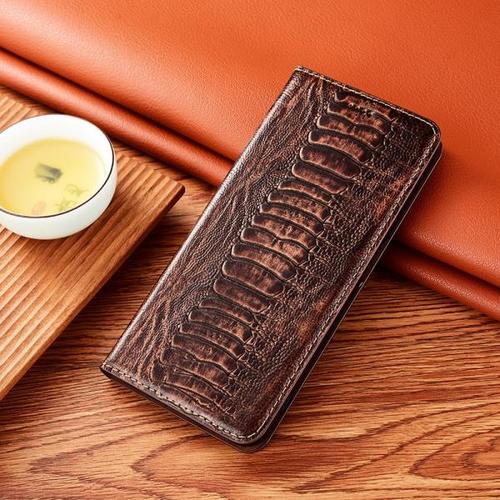 Phone Case For Motorola G8 Ostrich Veins Leather