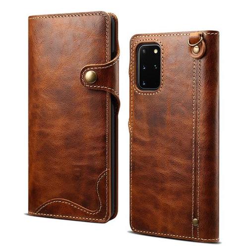 Genuine Leather Flip Case for Samsung Galaxy S22 ultra S10 Note Plus