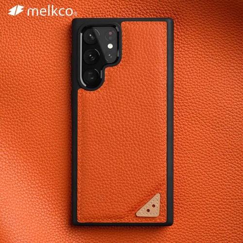 Melkco Premium Genuine Leather Case For Samsung Galaxy S22 Ultra Plus + 5G Cow
