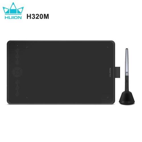 Huion블랙 H320M 그래픽 드로잉 태블릿 및 LCD 디지털 쓰기 보드 태블릿 배터리 없는 스타일러스 안드로이드/pc용