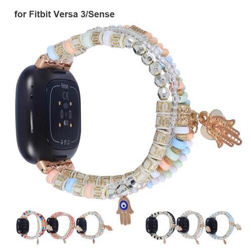 여자  팔찌 Fitbit Versa 3 밴드/센스 밴드 스트랩 핸드메이드  신축성 페르시 시계 밴드 교체 팔찌