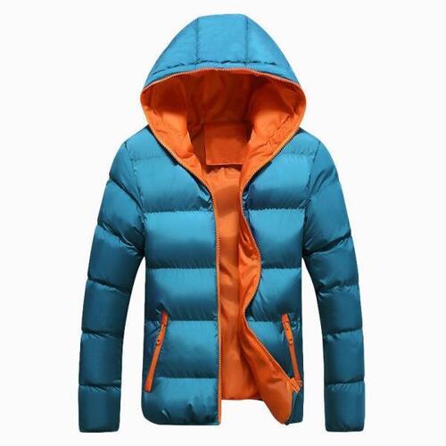 남자두꺼운 벨벳 방풍 다운 코트 고품질 따뜻한 후드 자켓