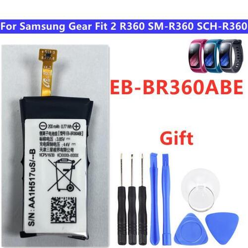 EBBR360ABE 배터리 삼성 기어 Fit2 핏 2 R360 SMR360 스마트 시계 배터리 200mAh  도구