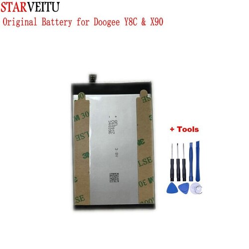 DOOGEE X90 Y8C 핸드폰 예비 부품 충전식 리튬 이온 배터리 및 수리 도구 용 STARVEITU