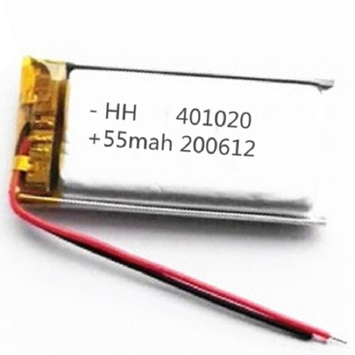 37V 55MAH 401020 리튬 폴리머 리튬포 충전식 배터리 장난감 자동차 블루투스 스피커 헤드셋 디지털 제품