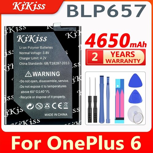 KIKISS 4650MAH BLP657 배터리 ONEPLUS 6 A6001 1  ONE PLUS ONEPLUS6 핸드폰 교체 용 선물 도구