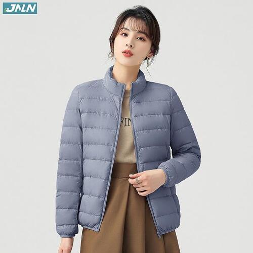 JNLN-초경량 휴대용 캠핑 다운 재킷 여자, 아웃도어 하이킹 방수 패딩, 오리털 보온코트