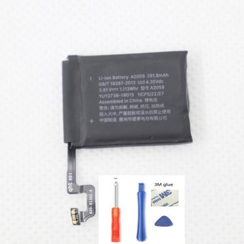 ISUNOOA2059 배터리 애플 워치 시리즈 4 용 291.8mAh 44mm A2059 배터리  도구 포함