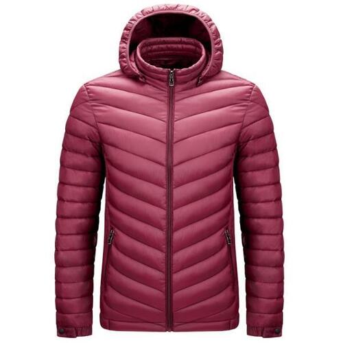 레인보우 쉐이드 남성코튼 다운 코트 초경량 후드 푹신한 재킷, 남성 방풍 따뜻한 파카 의류 6XL