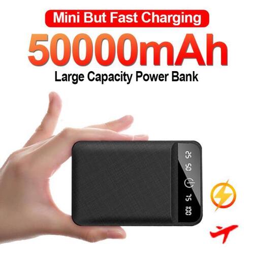 50000mAh Mini Power Bank Fast Screen 아이폰 샤오미