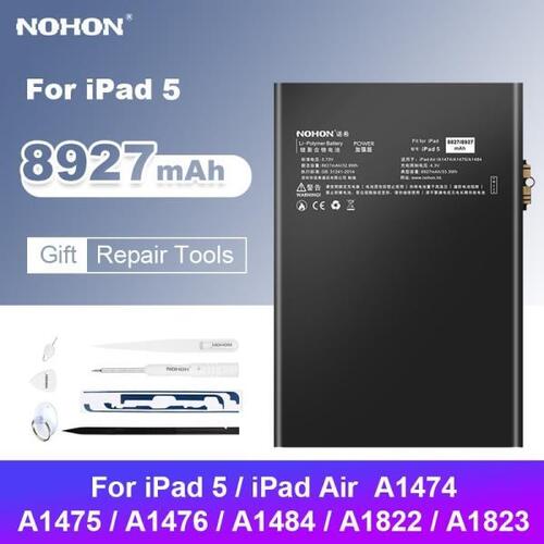 NOHON 배터리 iPad 공기 1 iPad5 A1474 A1823 A1475 A1484 8927mAh 교체 Bateria 리튬 폴리머 태블릿 Batarya