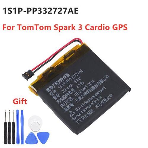 TomTom spark music 1S1PPP332727AE 3 용 배터리 GPS Watch 2wire Plug 260mAh