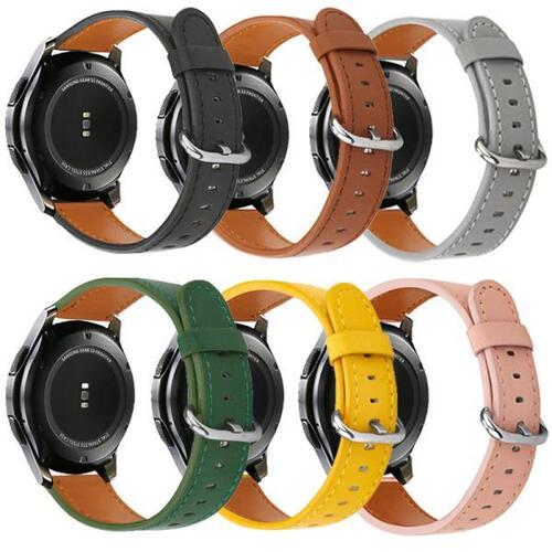 삼성 갤럭시 Watch3/S3 라운드 테일 퀵 릴리스 시계 스트랩에  22mm 정품 100% 가죽 시계 밴드 S027A