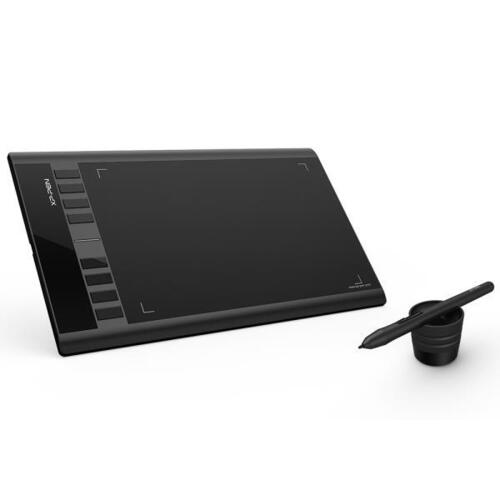 XPPen Star03 그래픽 드로잉 태블릿 10x6 인치 초보자 용 8 개의 익스프레스 키 및 P01 스타일러스 배터리 및 충전 없음