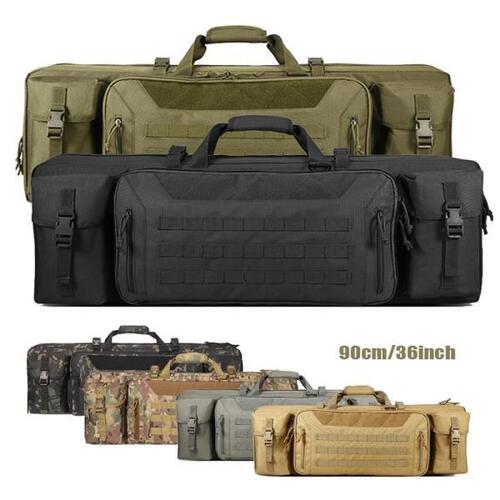 밀리터리 전술 소총 가방 듀얼 총 캐리 패딩 가방 어깨 스트랩 사냥 밀리터리 Airsoft 총기 보호 케이스 가방