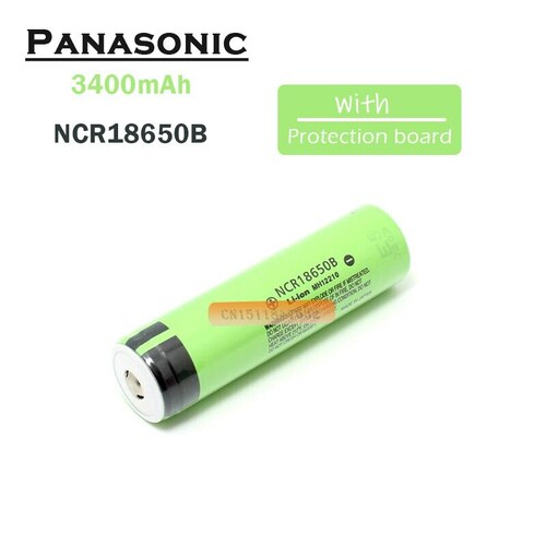 1 PC  오리지날 파나소닉 NCR18650B 3400 MAH 보호 보드 37 V 리튬 배터리 손전등 충전식 18650