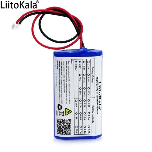 LIITOKALA37V 18650 리튬 배터리 팩 2600MAH 5200MAH 낚시 LED 라이트 블루투스 스피커 42V 비상 DIY  PCB