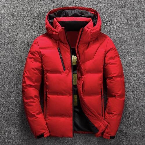플러스 두꺼운 남자 화이트 오리 다운 재킷 아웃도어 캠핑 하이킹 분리형 모자 코트 남성 방풍 방한 따뜻한 옷