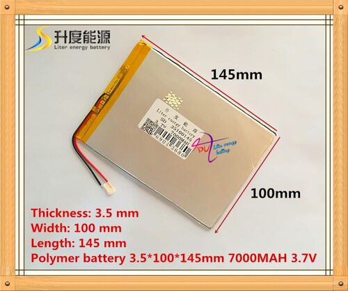 37V 7000MAH 폴리머 리튬 이온 배터리 태블릿 PC 용 97 인치 101 스피커 [35100145]