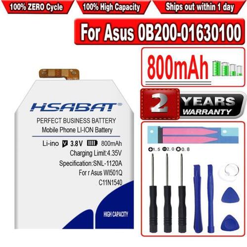 HSABAT 488mAh C11N1540 스마트 워치 배터리 Asus 0B20001630100 용