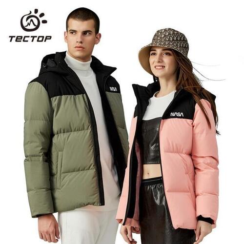 TECTOP 다운 코트 80% Duck Down Jacket 남성 자켓 후드 방수 여자 Warm Coat