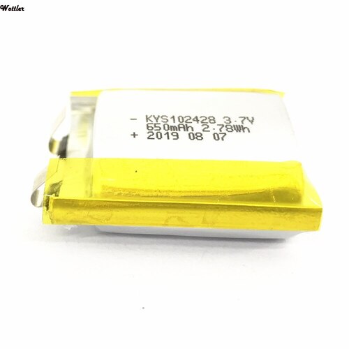 3.7V 리튬 폴리머 배터리 102428 650MAH MP3 MP4 블루투스 시계 셀 미니 스테레오 GPS