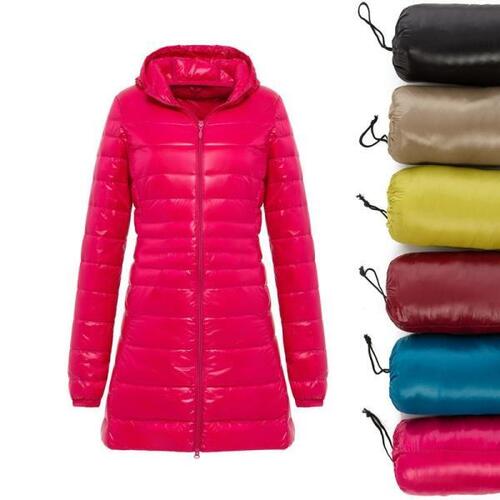 여자 다운 코트 긴나일론 패브릭코트 하이킹 따뜻한 파카 윈드 재킷