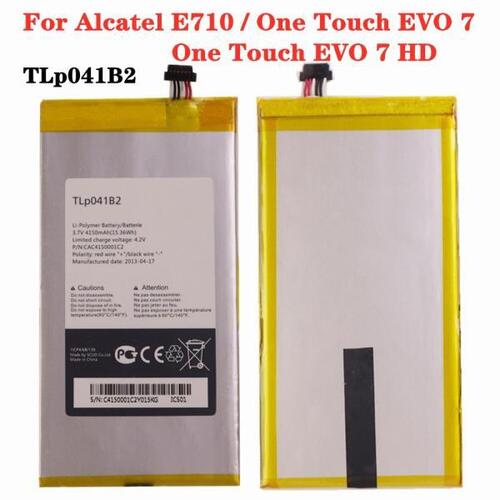 알카텔 E710/원터치 EVO 7/원터치 EVO 7 HD 태블릿 충전식 배터리용 4150mAh TLP041B2 태블릿 배터리