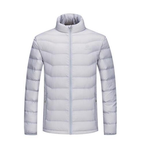 Tectop 남성 초경량 다운 재킷 스탠드 칼라 방풍 방수 따뜻한 하이킹 캠핑 화이트 오리 코트