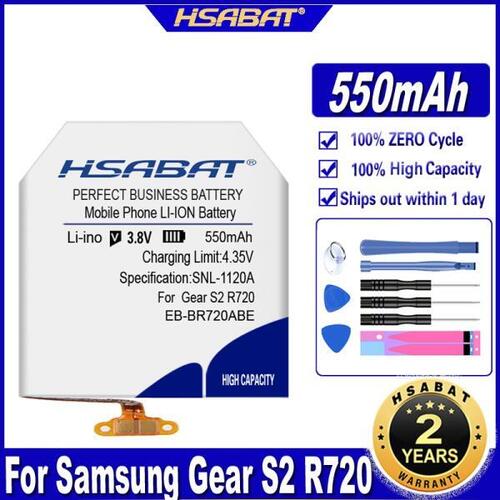 HSABAT EBBR720ABE 550mAh 스마트 시계 배터리 삼성 기어 S2 클래식 R720 R732 배터리