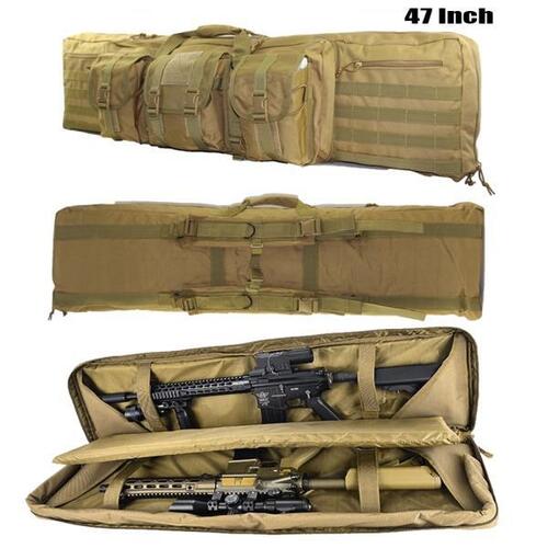 아웃도어 47 인치 소총 가방 총 가방 더블 소총 M4a1 AR15 슈팅 휴대용 가방 사냥 악세사리 Airsoft 운반 가방