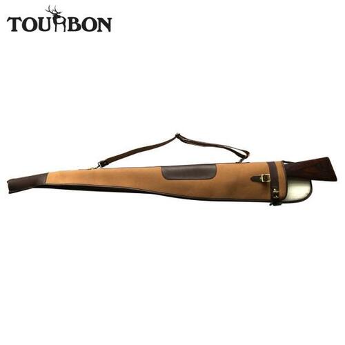 Tourbon-빈티지 사냥 샷건 라이플 총 케이스, 캔버스 총 슬립 양털 패딩 보호 가방 캐리어 지퍼 총 액세서리 129CM