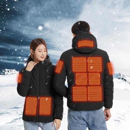 11 개의 가열 부위가 있는 여자 난방 재킷, 두껍고 따뜻한 이중 제어 전기 온열 3 단 속도