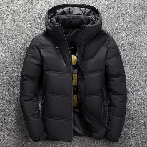 남성다운 재킷 두꺼운 따뜻한 스노우 윈드 파커 스 코트 화이트 오리 하이킹 캠핑 등산 트레킹 자켓 4XL